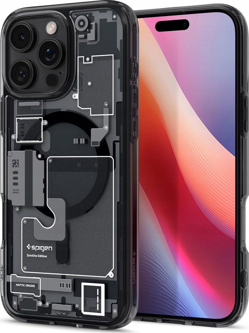 Mbështjellës telefoni Spigen Ultra Hybrid MagSafe Zero One, për iPhone 16 Pro, transparent