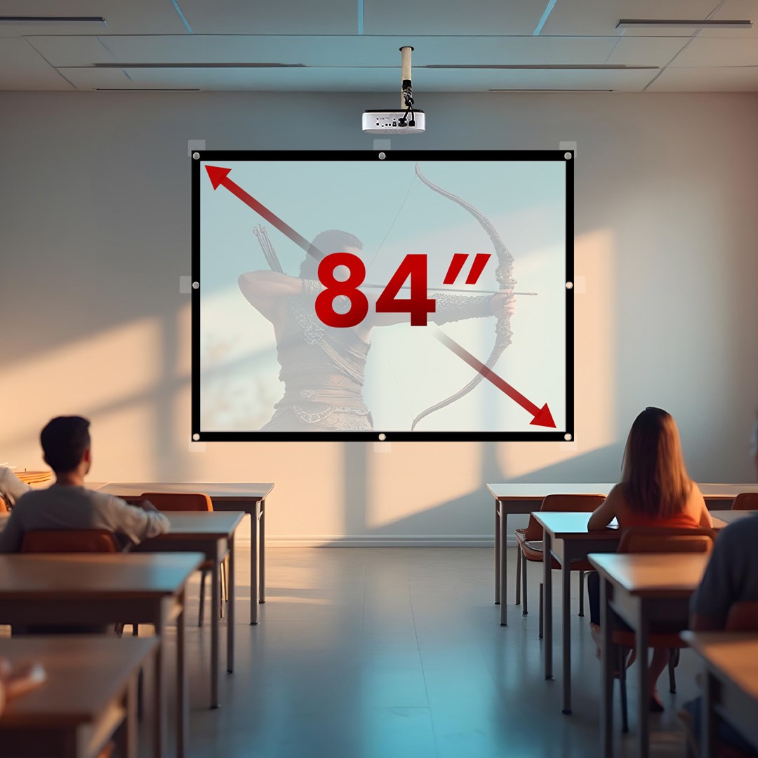 Ekran projektori Maclean MC-166, 84", 4:3, i bardhë