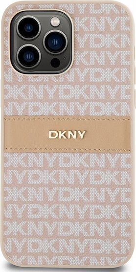 Mbulesë telefoni DKNY, iPhone 14 Pro Max, lëkurë PU, rozë