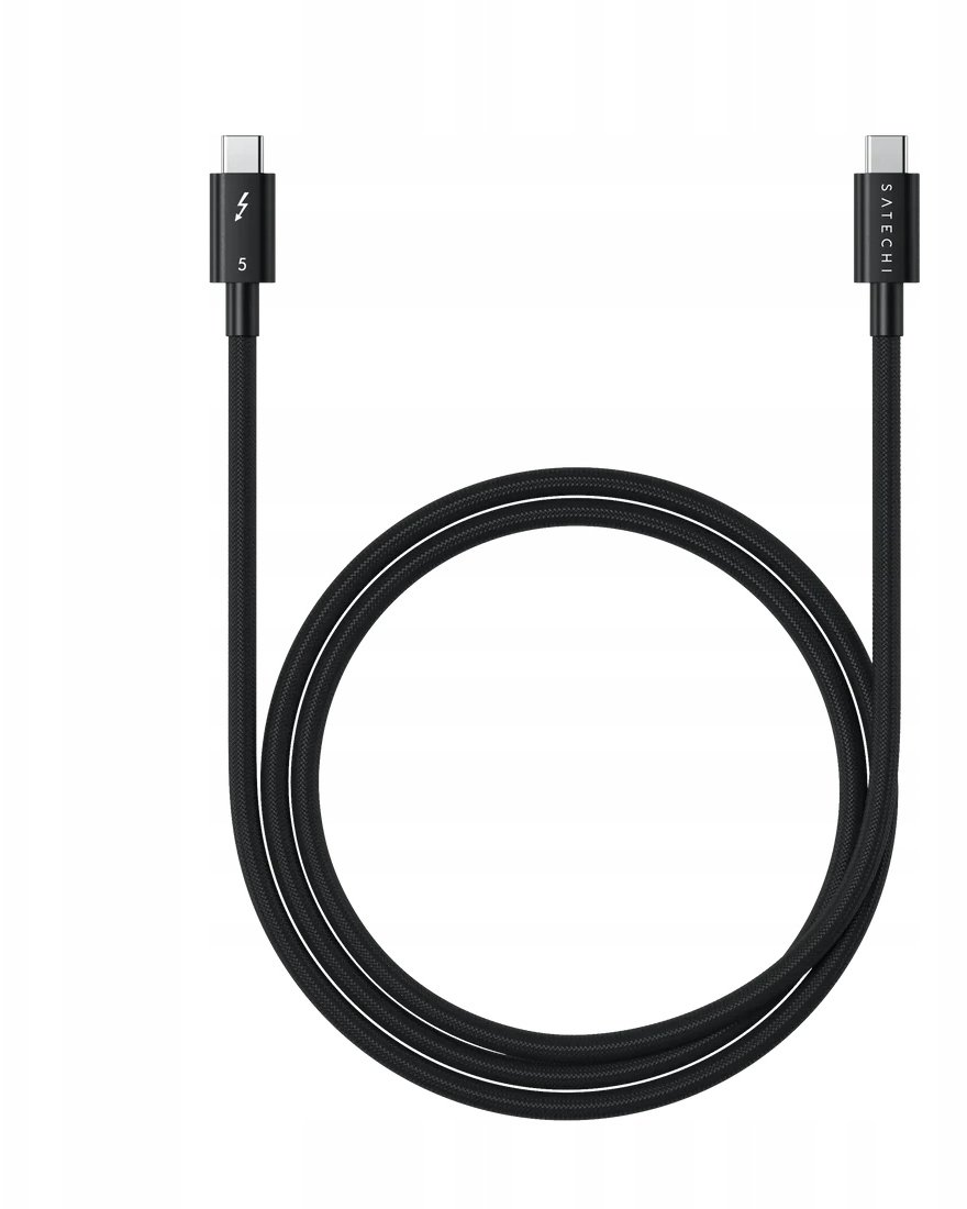 Kabllo Satechi Thunderbolt 5, 240W PD, 120Gb/s, i gërshetuar