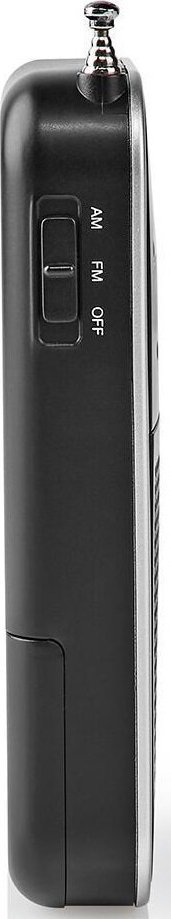 Radio portative Slim Pocket FM AM, dalja 3.5mm për kufje, me bateri AAA, e zezë