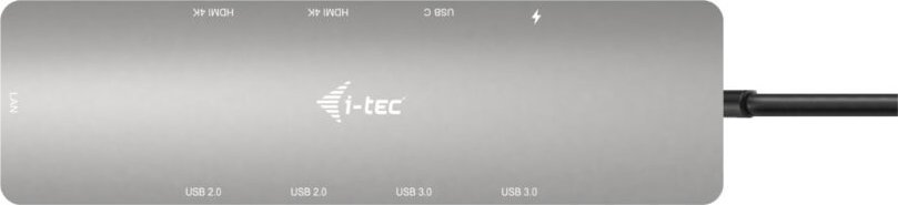Docking station I-tec Metal USB C Nano, 2x Display, PD 100W, gri metalike