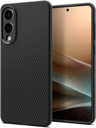 Mbulesë telefoni Spigen Liquid Air, për Samsung Galaxy S25 Edge, mat, e zezë