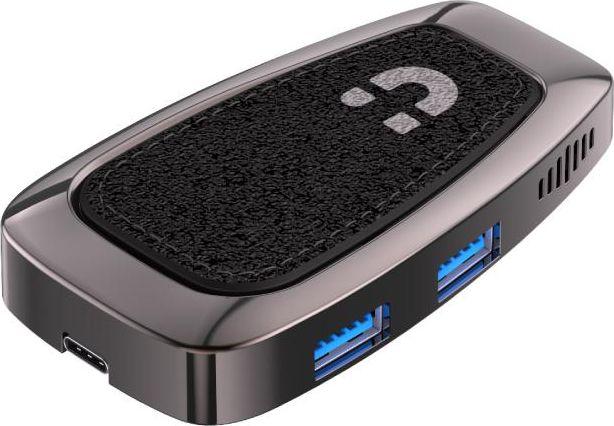 Lidhës Unitek uHUB Q4 + stacion / replikator, i zi