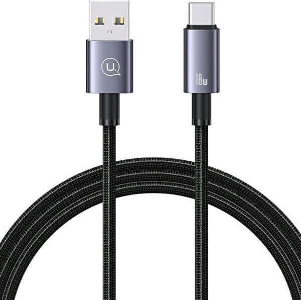 Kabllo USB në USB C Usams SJ663USB01, 3A, 1.2m, çelik tarnish