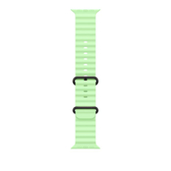 Apple Watch 49mm Band, Neon Green Ocean Band Extension, Black Titanium Finish