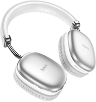 Kufje Bluetooth HOCO, over ear, drajverë 40mm, HiFi, të argjendta