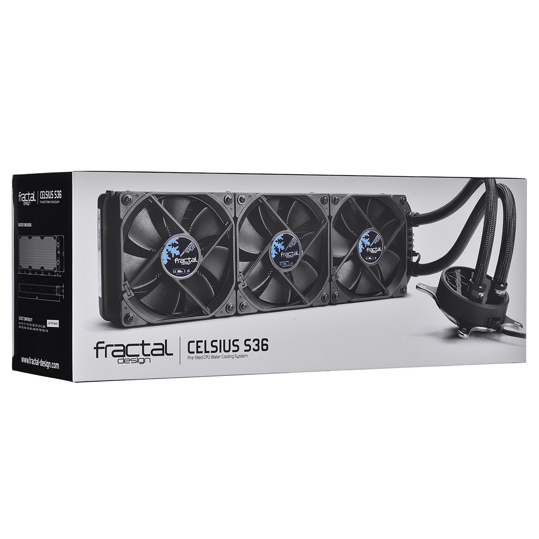 Ftohje me ujë Fractal Design Celsius S36 Blackout, për CPU, e zezë
