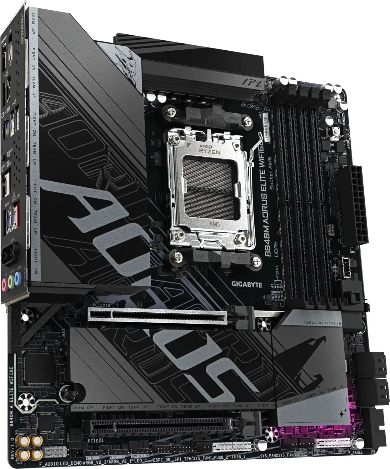Pllakë amë Gigabyte B840M AORUS ELITE WIFI6E, DDR5, Wi-Fi 6E, 2.5GbE LAN 3