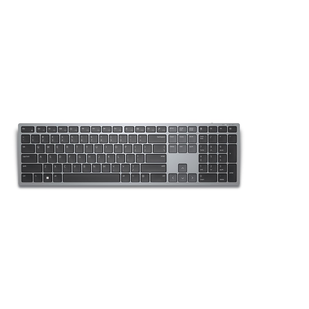 Tastierë Dell KB700, wireless, 2.4 GHz, Bluetooth 5.0, e hirtë titani
