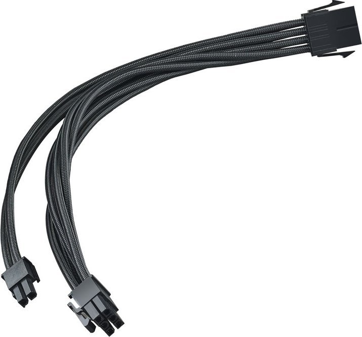 Kabllo zgjatëse SilverStone PP07E, 8 pin PCIe 6+2, 30 cm, e zezë
