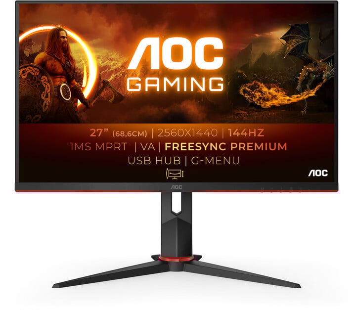 Monitor AOC Q27G2U - LED, 27", QHD, i zi