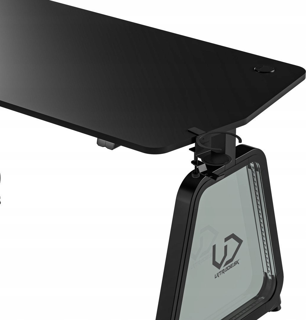 Tavolinë gaming Ultradesk BOOSTER, 136x70.5 cm, ndriçim RGB, e zezë