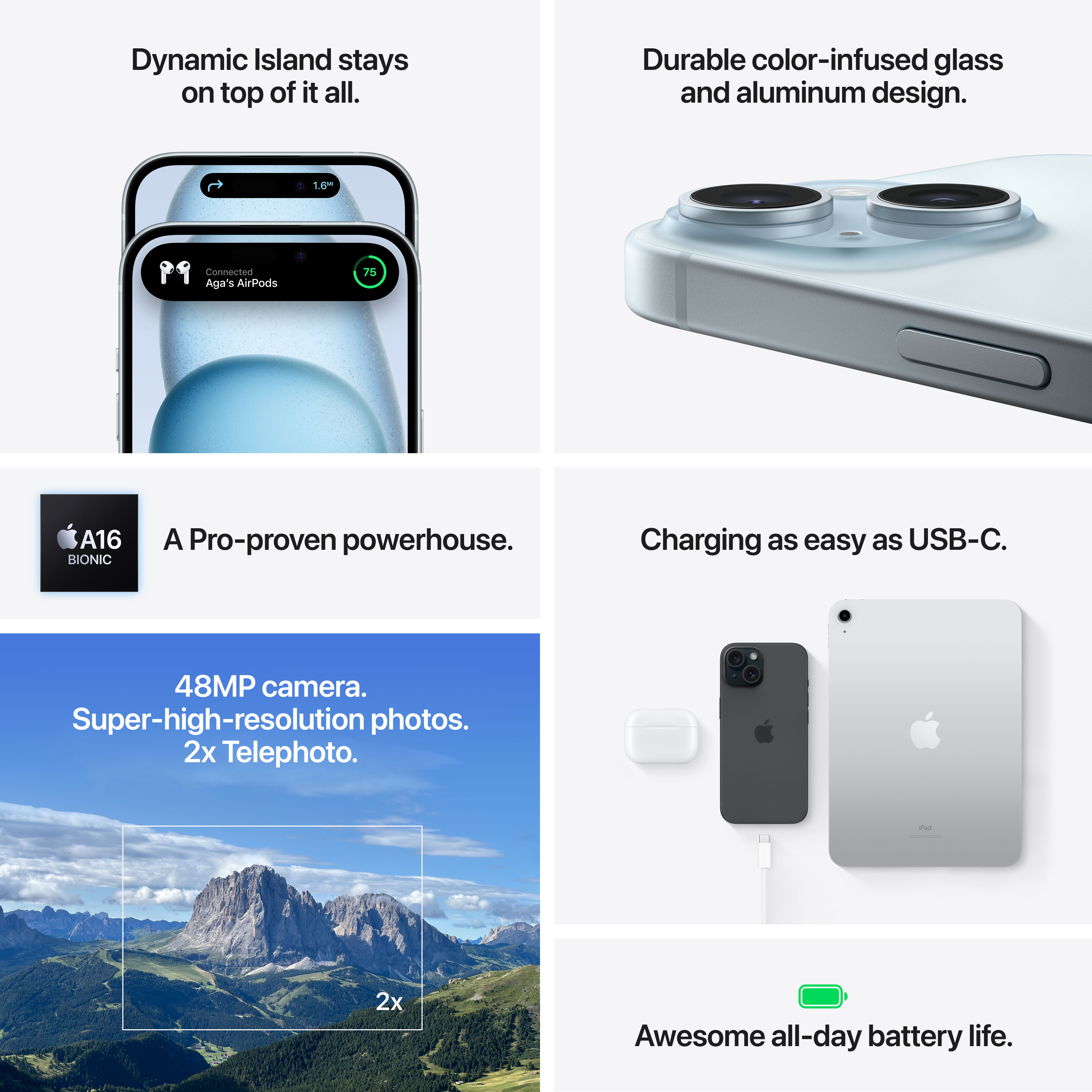 [OUTLET] Apple iPhone 15 Plus, 256GB, Blue