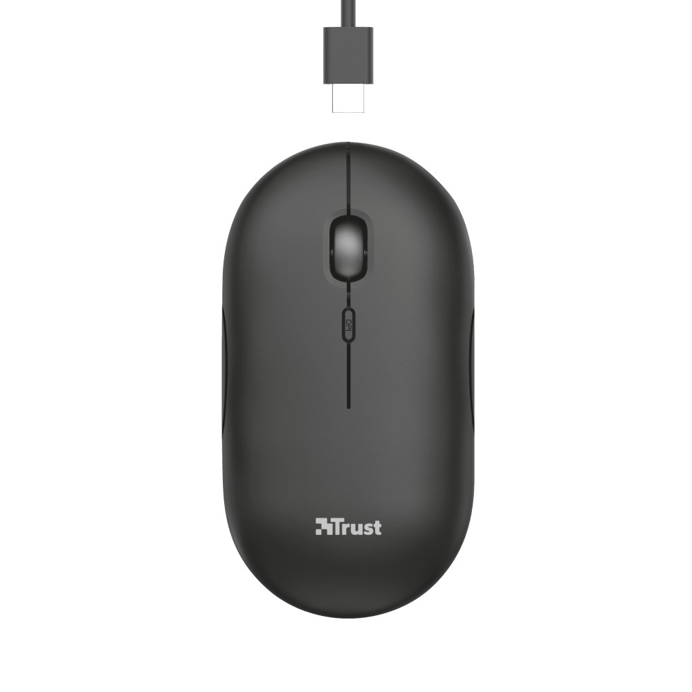 Maus Trust Puck Rechargeable, RF Wireless + Bluetooth, i zi
