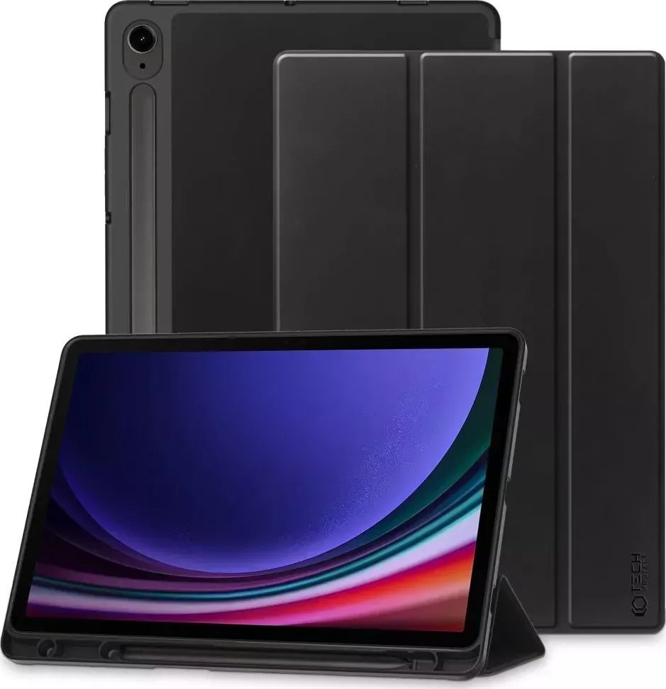Футрола за таблет Tech-Protect SmartCase, за Galaxy Tab S9 FE X510 X516B, со простор за S Pen, црна