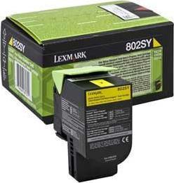 Kasetë toner Lexmark 802SY 80C2SY0, origjinale, kapacitet standard, e verdhë