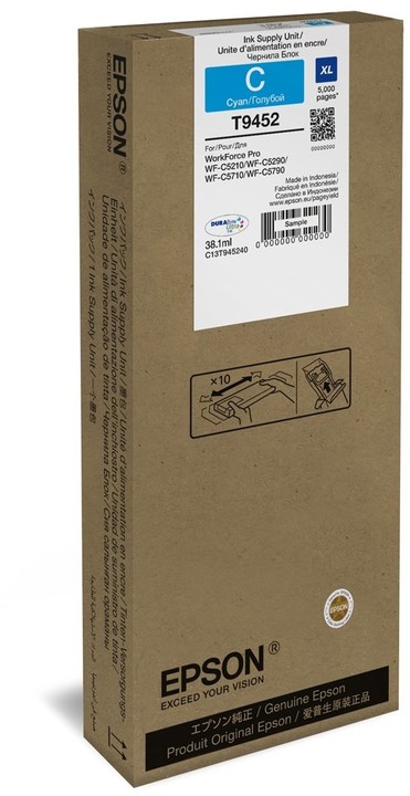 Ngjyrë Epson C13T945240, WF-C5XXX, e kaltër  