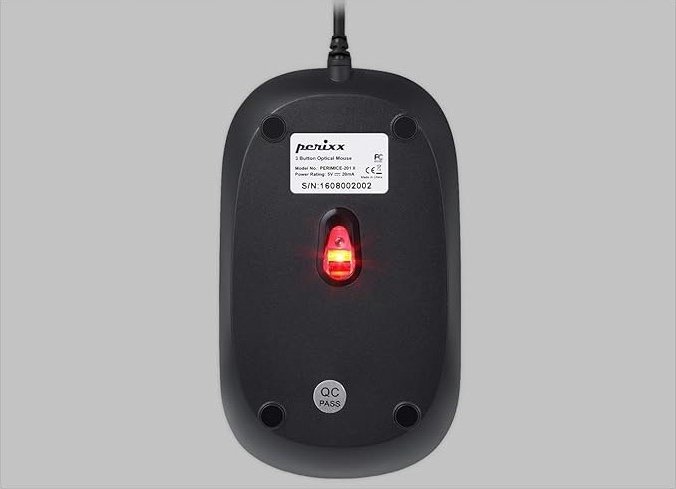 Maus me kabllo Perixx Perimice 201, optik 1000 dpi, PS2, i zi