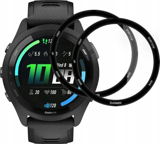Xham mbrojtës Wozinsky për Garmin Forerunner 265s 42mm, Full Glue, set 2 copë, i tejdukshëm