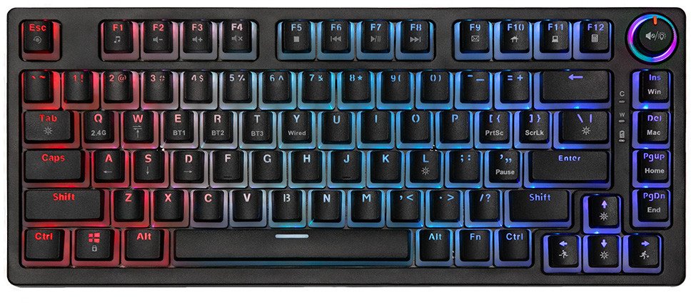Tastierë wireless Savio Phenix, mekanike Gateron Red Pro, RGB, e zezë