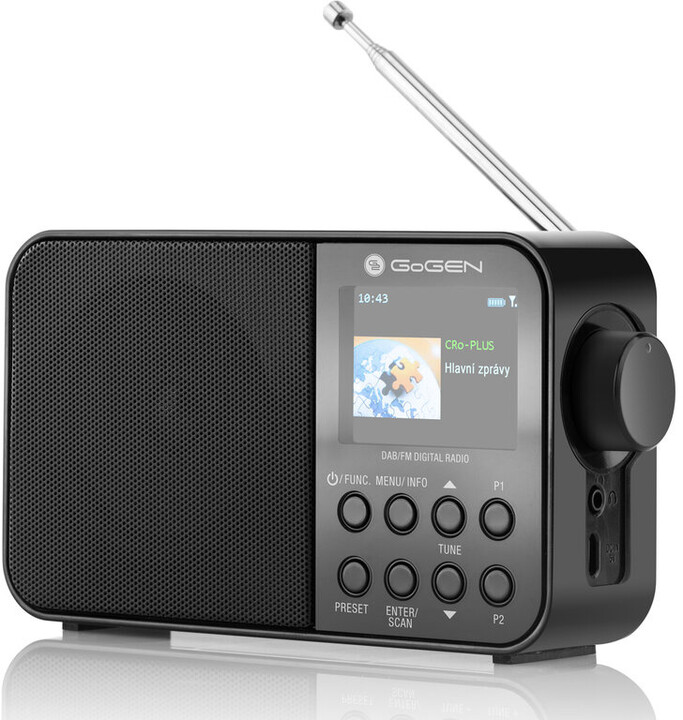 Radio GoGEN DAB 500 BT, e zezë