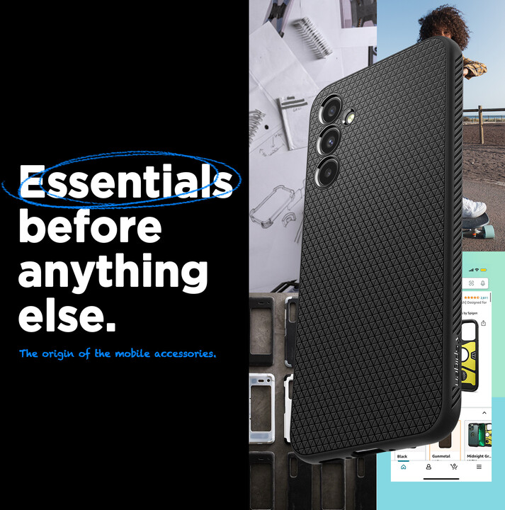 [OUTLET] Mbrojtëse Spigen Liquid Air për Samsung Galaxy A34 5G, e zezë																																																