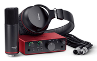 Paketë regjistrimi Focusrite Scarlett Solo Studio 4th Gen, interfejs audio USB, mikrofon kondensator, kufje studio