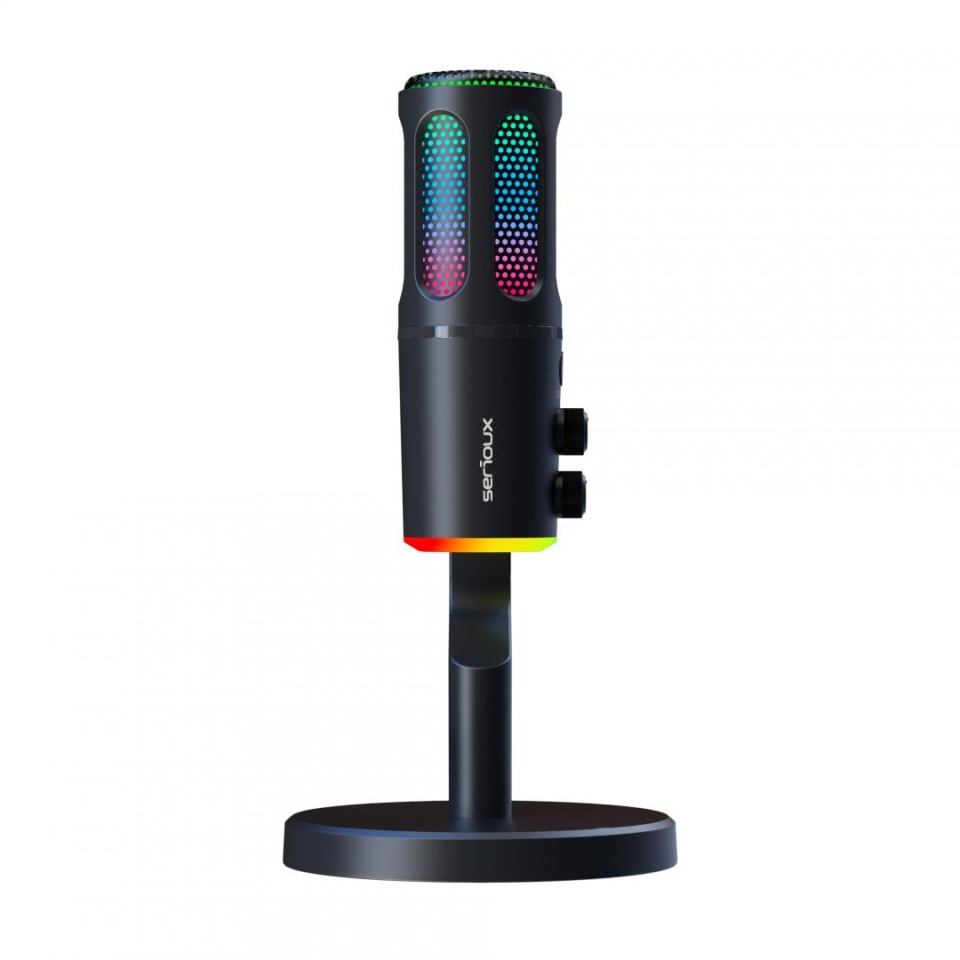 Mikrofon desktop Serioux SRXM-MIC-SU8, me kabllo, i zi