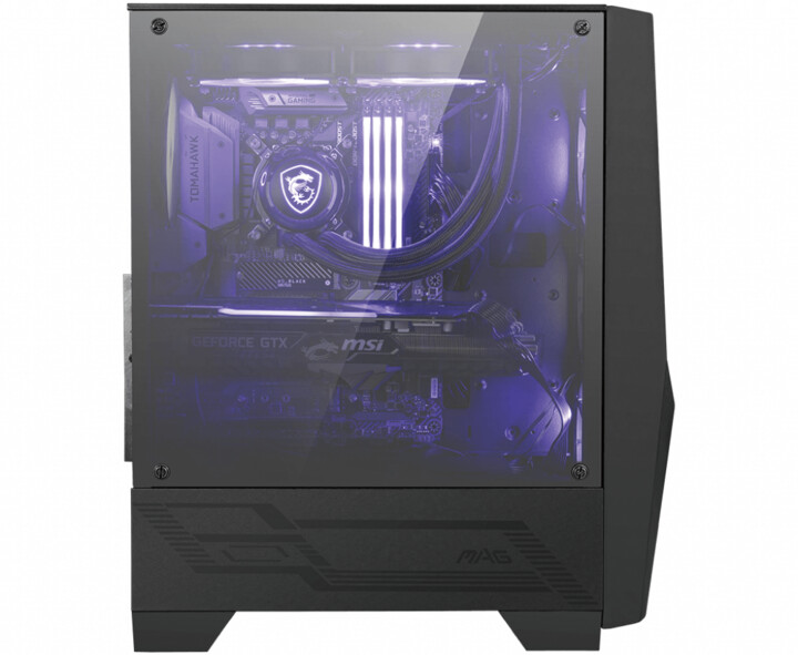 [OUTLET] Куќиште за компјутер MSI MAG FORGE 100M, со стаклен страничен панел, црно