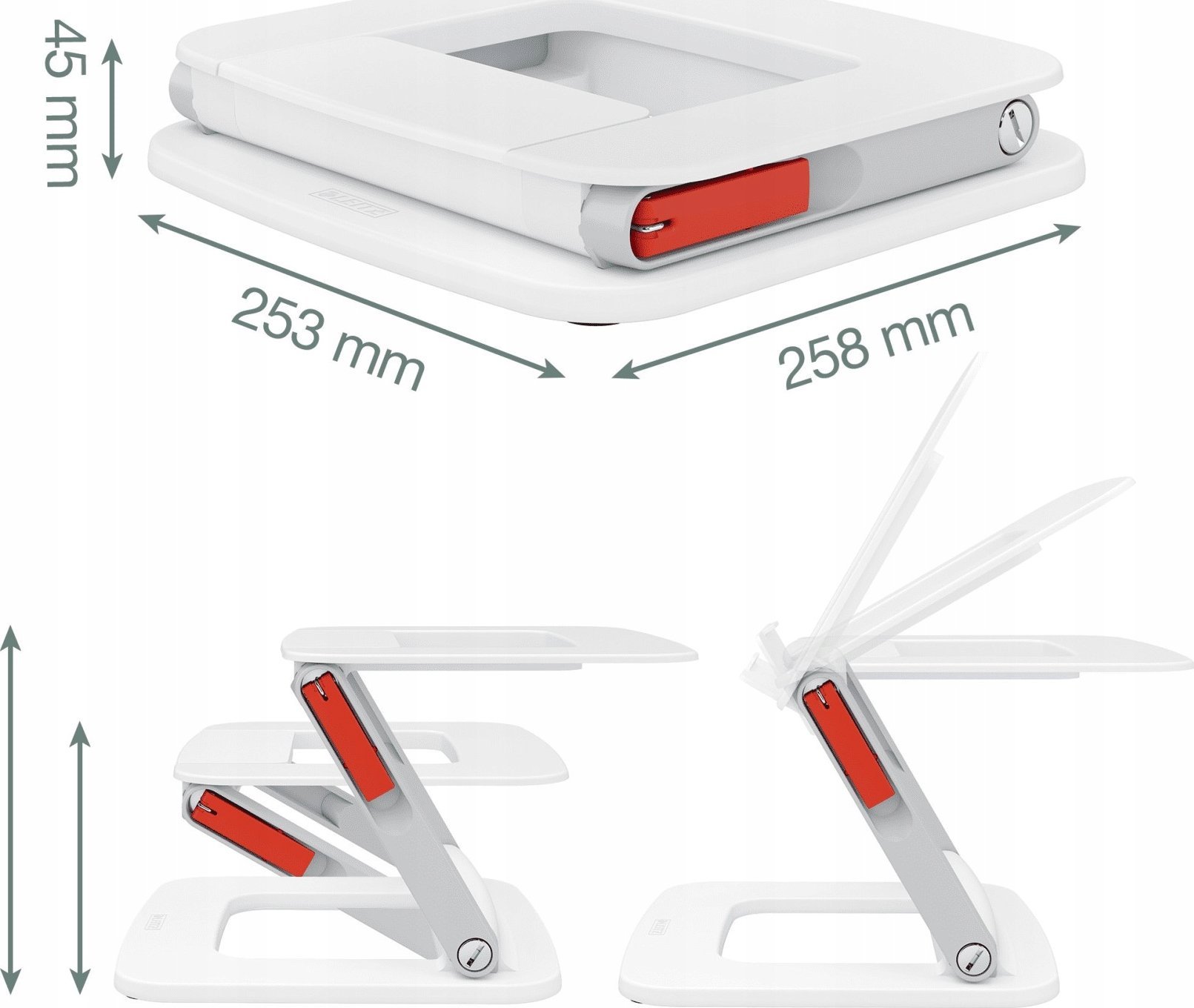 Mbajtëse laptopi Leitz Ergo, e rregullueshme, multi kënd, gri