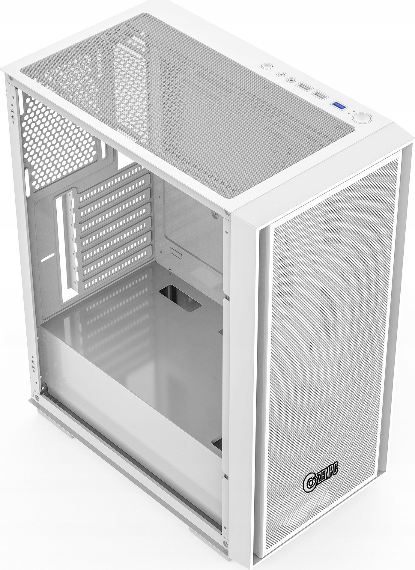 Kullë PC Zenpc Z1 Mesh ARGB TG, Midi Tower, 4 ventilatorë ARGB, e bardhë