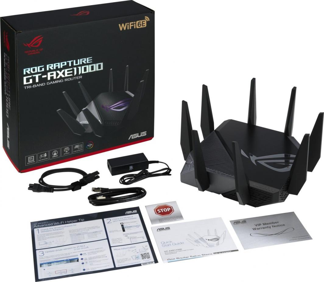 Ruter Asus ROG Rapture GT-AXE11000 (90IG06E0-MO1R00), Wi-Fi 6E, WPA3, i zi