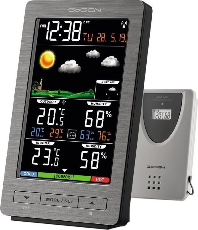 Stacion moti GoGEN ME 2930, ekran LCD me ngjyra, sensor wireless, argjendtë