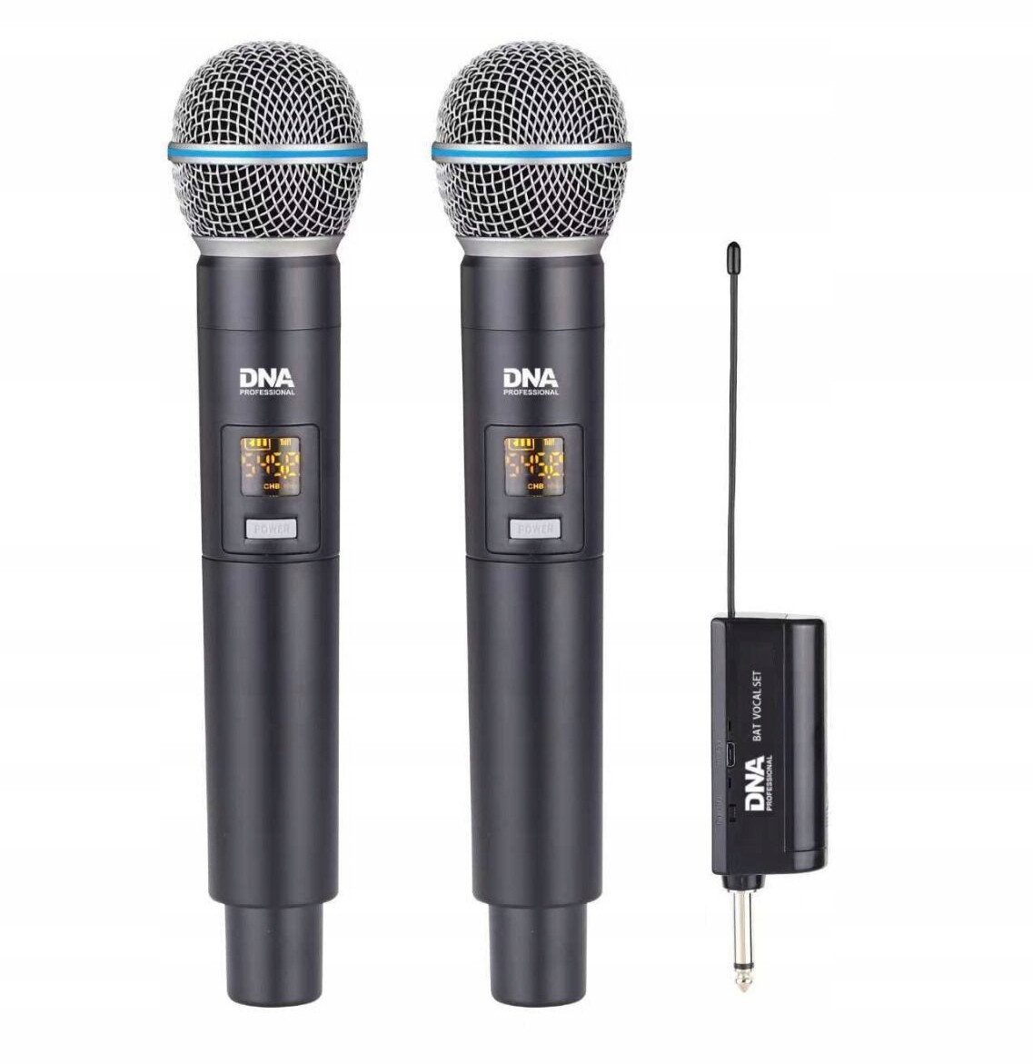 Sistem mikrofoni pa tela DNA BAT Dual Vocal Set, UHF 518–542 MHz, 2 mikrofona dore, i zi