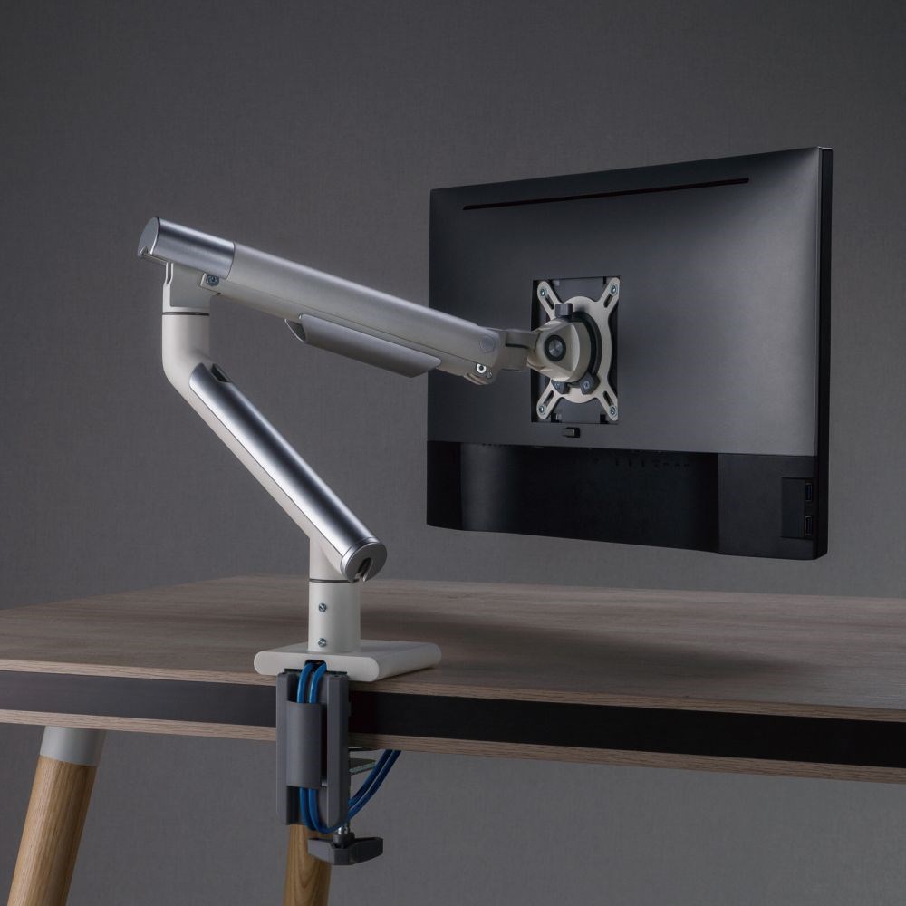 Mbajtëse monitori ART L-19GD, 17-32", 9kg, VESA 100x100, Gaz, e bardhë