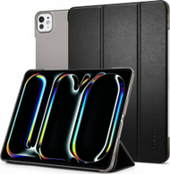 Këse për tablet Spigen Smart Fold për iPad Pro 11 M4, lëkurë PU, funksion qëndrimi, e zezë