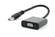 Përshtatës Gembird USB në VGA (AB-U3M-VGAF-01), i zi