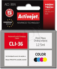 Kasetë boje Activejet ACC-36N, për Canon CLI-36, 4 ngjyra, me çip