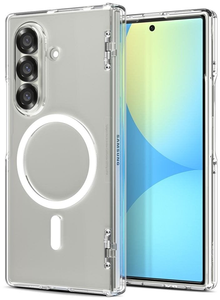 Mbrojtëse telefoni Spigen Ultra Hybrid Pro MagSafe, për Samsung Galaxy Z Fold7, transparente, me detaje të bardha