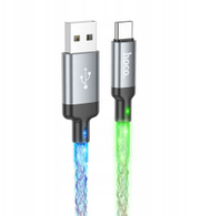 Кабел за полнење Hoco U112 Shine, USB C во USB A, 1m, зелено сина