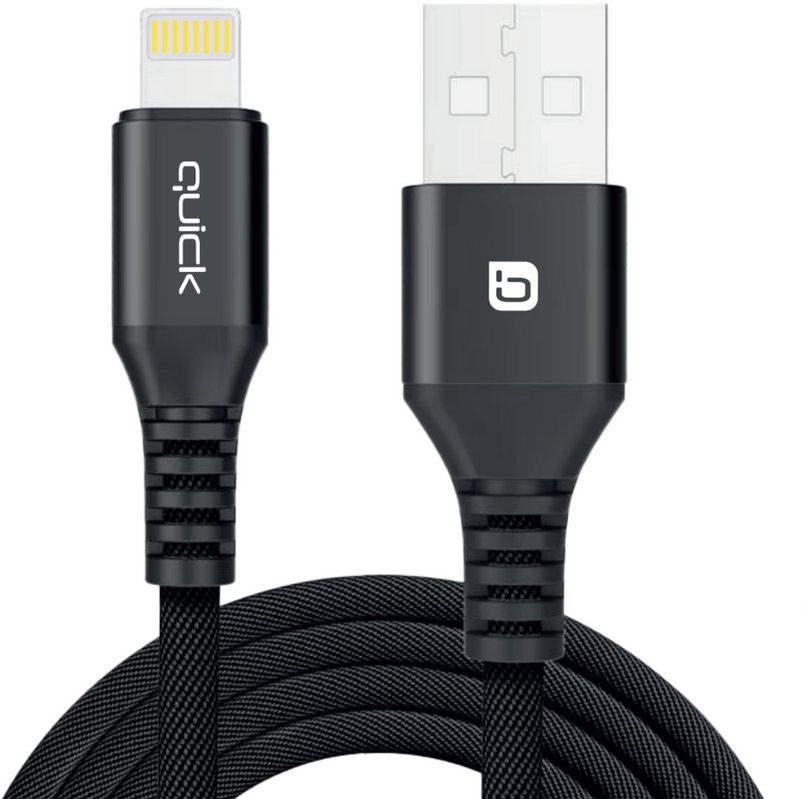 Kabllo USB Quick USB A në Lightning, 1.5m, e bardhë