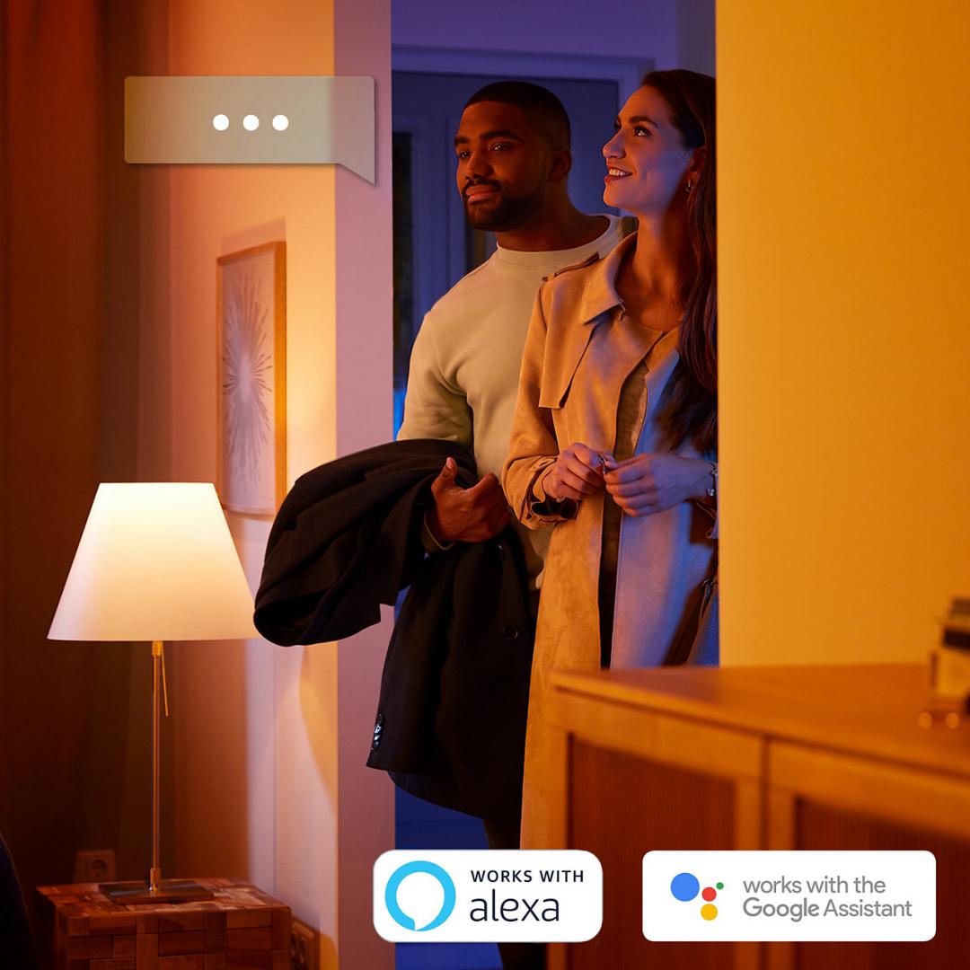 Shirit LED Philips Hue LightStrip Plus, 1m, RGB shumëngjyrëshe, i bardhë