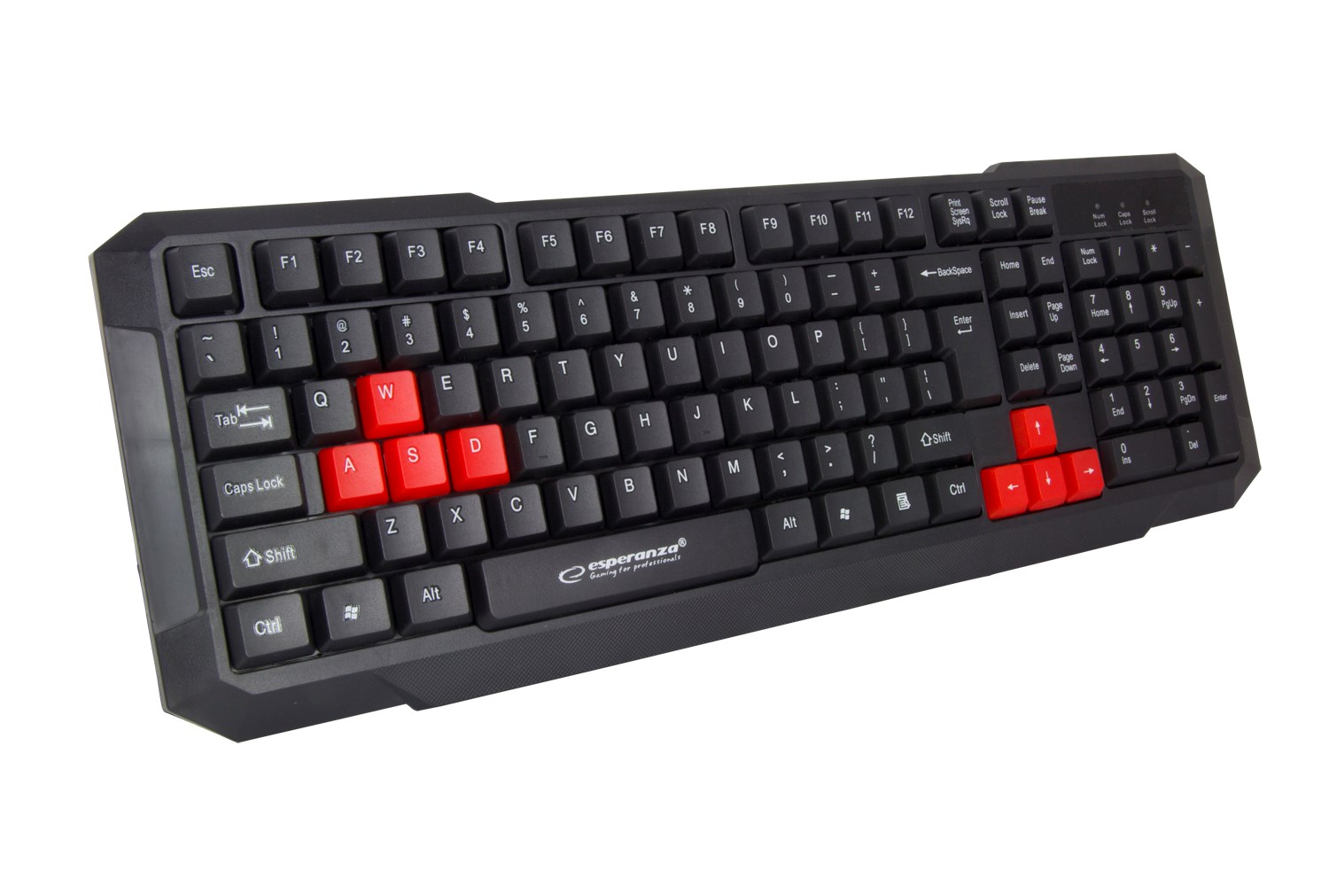 Tastierë Gaming Esperanza EGK102R, USB, e zezë