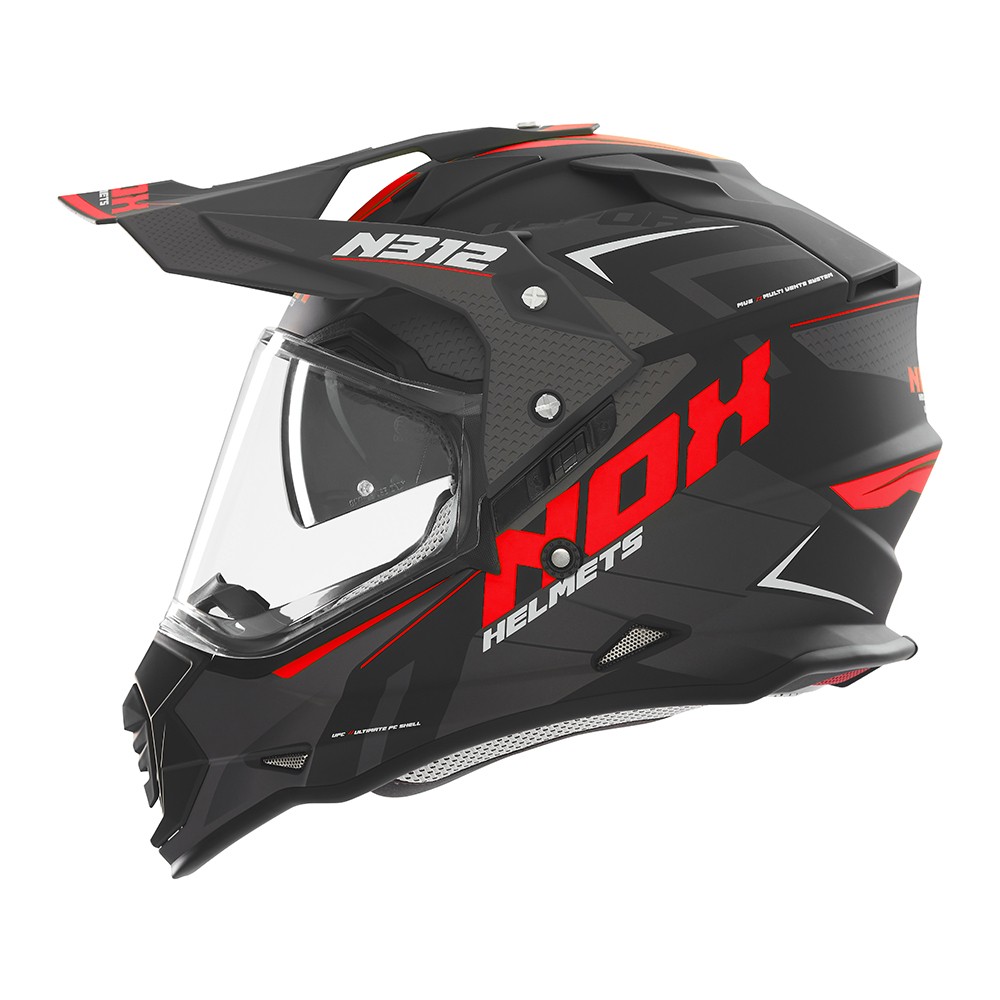 Helmetë krosi Nox N312 Vapor, për të rritur, e bardhë