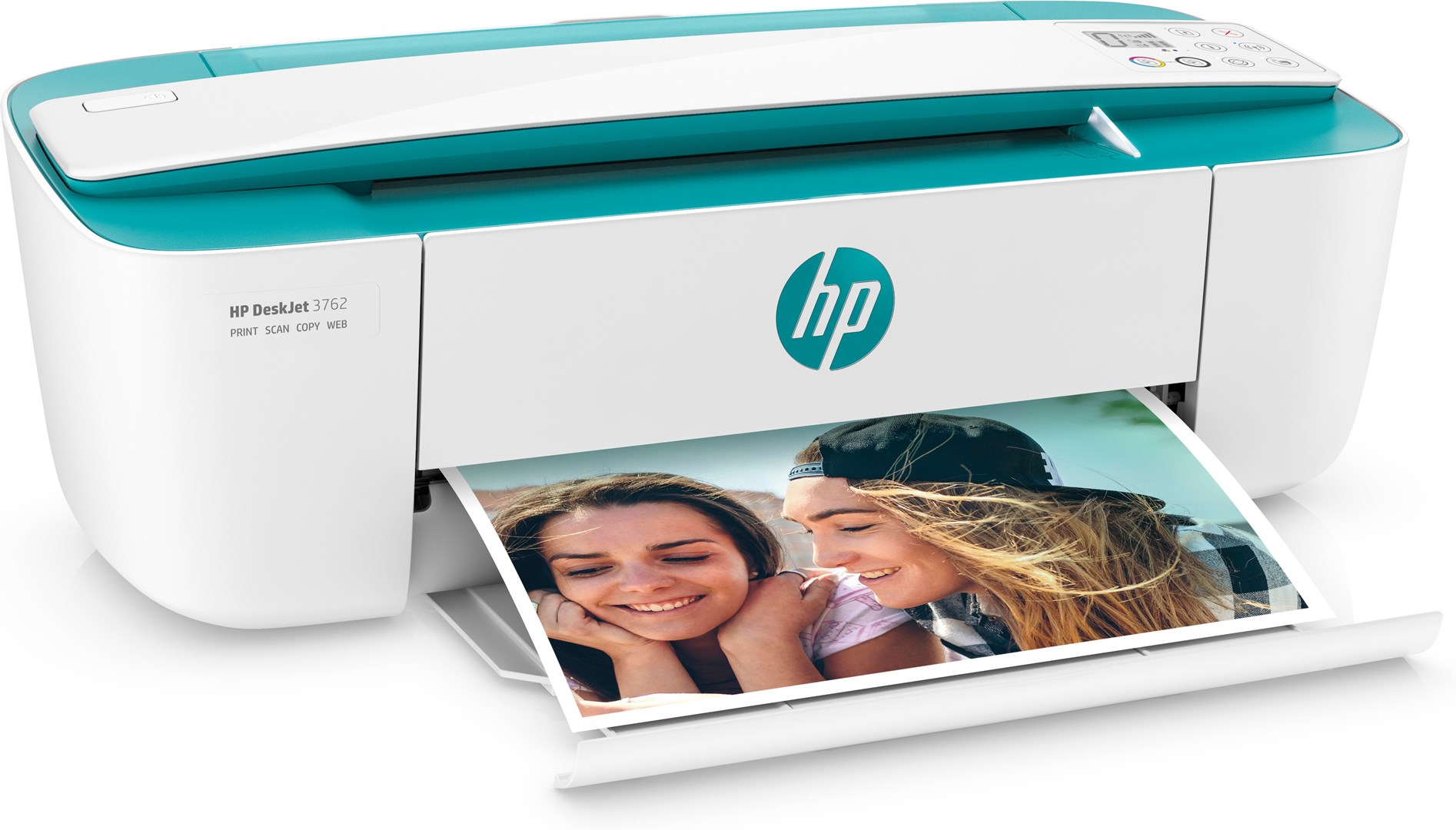 Printer multifunksional HP DeskJet 3762, Inkjet termal, i gjelbër