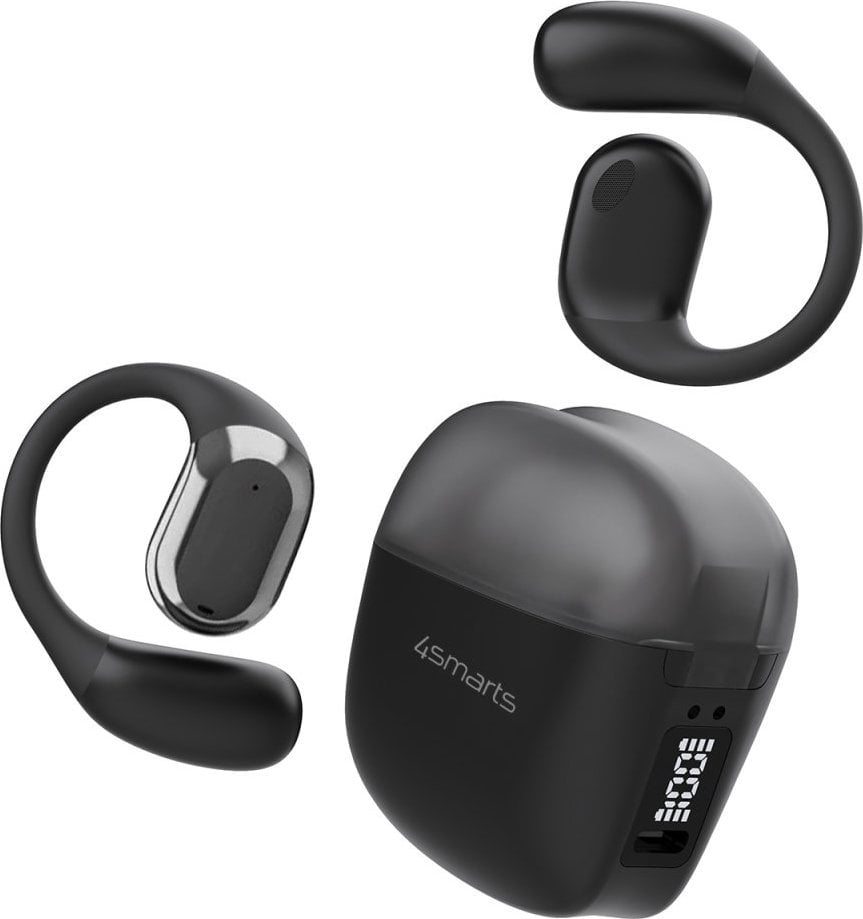 Kufje pa tela 4smarts SkyBuds Sport OWS, Bluetooth, open ear, të zeza