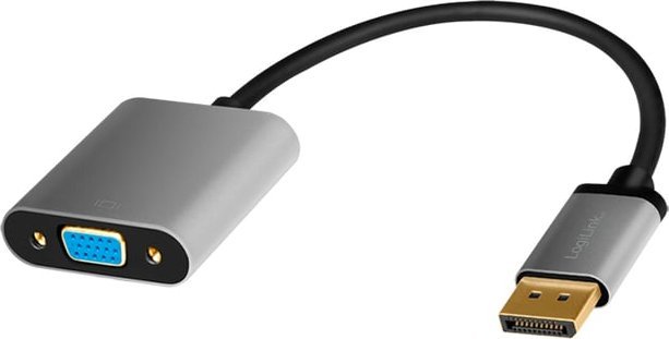Адаптер DisplayPort во VGA LogiLink CDA0109, 1080p, црно сив