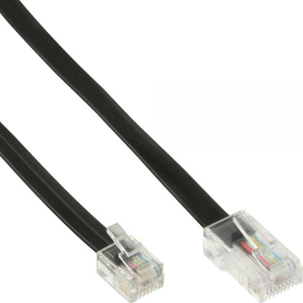 Kabllo modulare InLine 18863 RJ45 në RJ11, 3m, e zezë