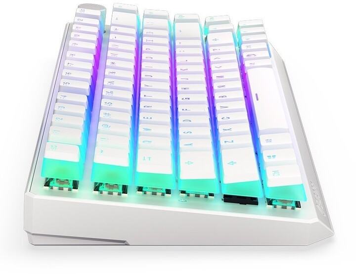 Tastierë Endorfy Thock 75% Wireless Pudding, TKL, Kailh Red, e bardhë, US